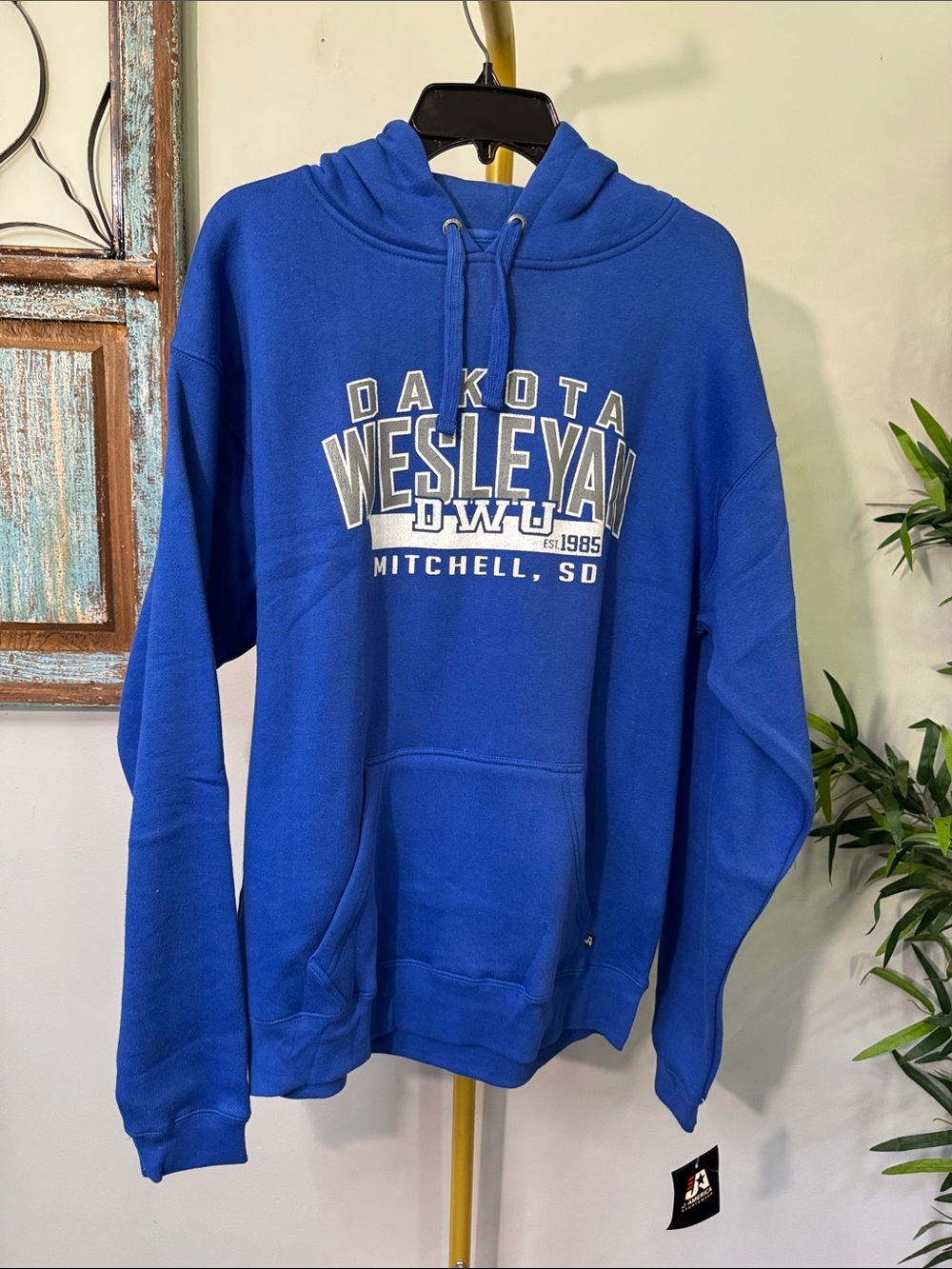 J. America Royal Blue Dakota Wesleyan DWU Pullover Hoodie NWT M